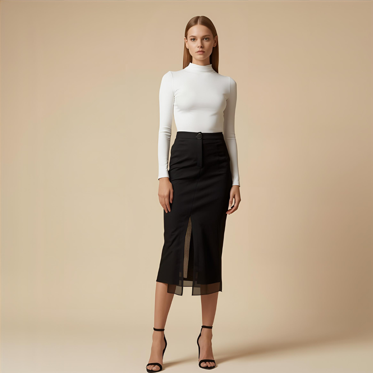 NOIRELLE | Black Long Classy Skirt